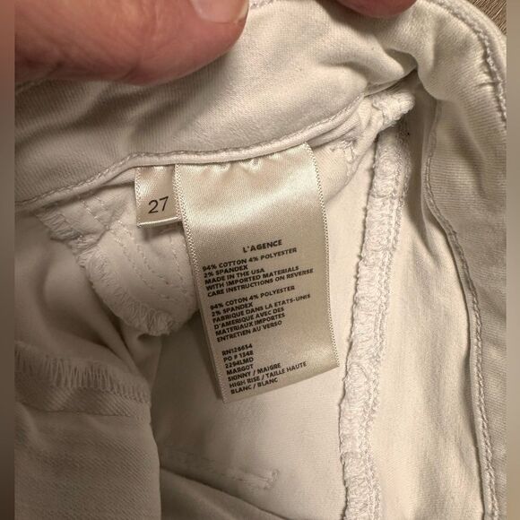 L’AGENCE Margot skinny jeans in Blanc - Picture 8 of 12